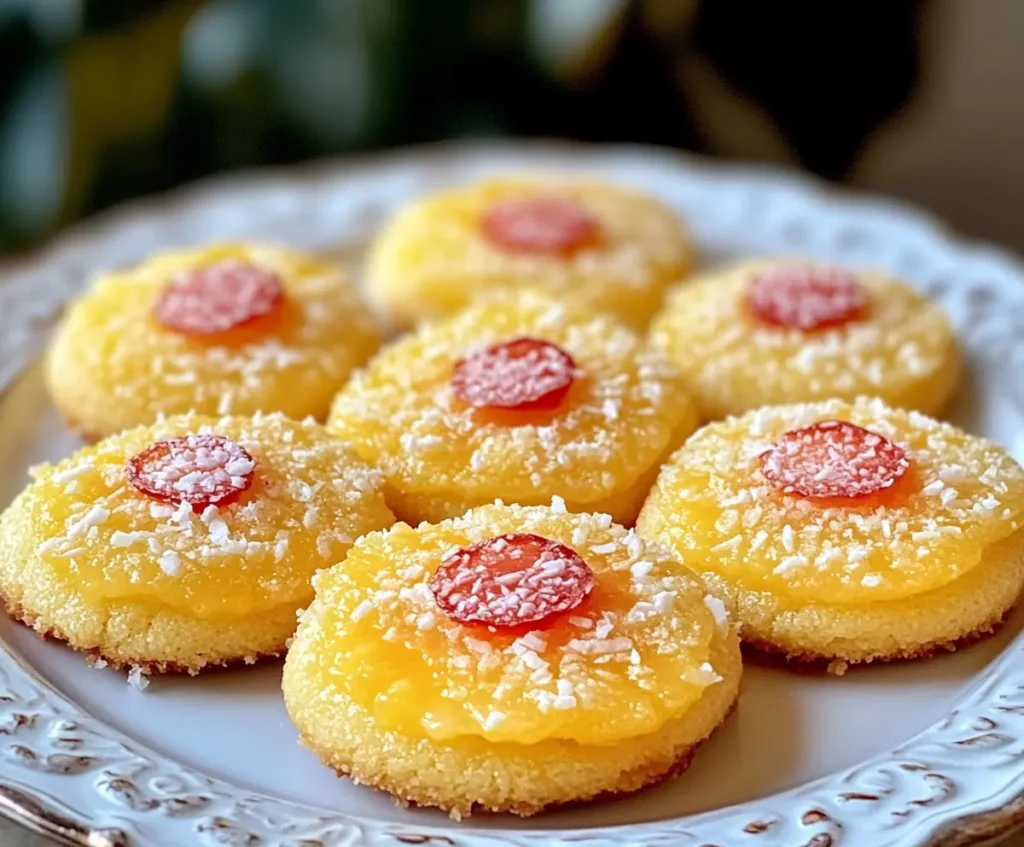 Mango Coconut Upside-Down Cookies