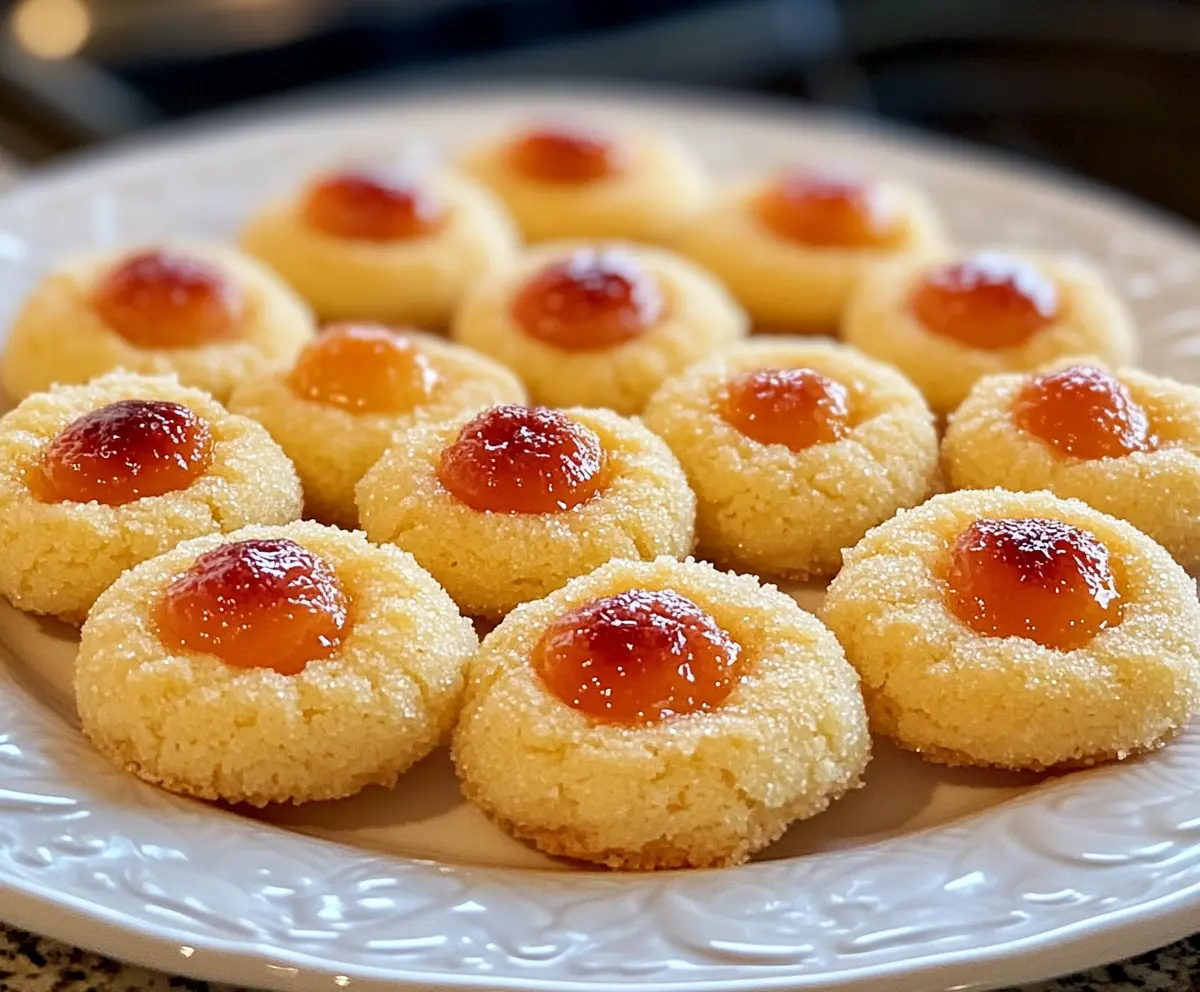 Peach Cobbler Thumbprint Cookies